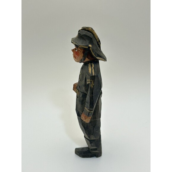 RARE Vintage Wood Carved Police Fireman Folk Art Denmark Figure Toy - READ - Picture 5 of 9